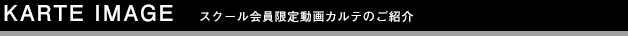 KARTE IMAGE / スクール会員限定動画カルテのご紹介